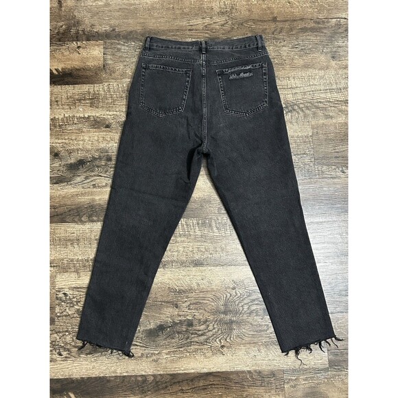 PacSun Women's Ultra High Rise Slim Jeans Size 30 Black‎ Distressed Button Fly - Picture 3 of 11